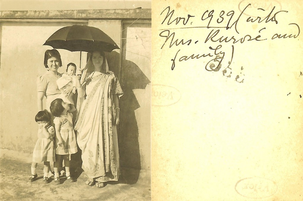November 1939<br>
Savitri Devi with Japanese family