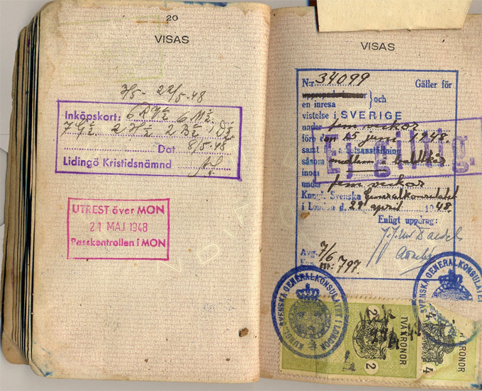 Passport pages 20-21