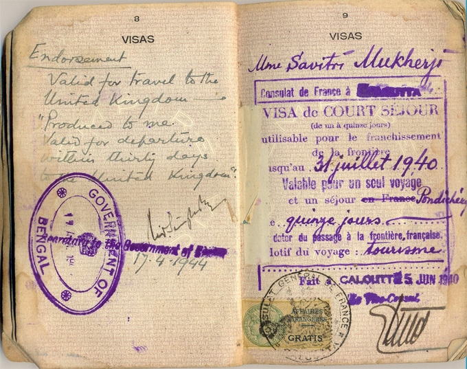 Passport pages 8-9